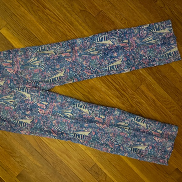 Lilly Pulitzer size XXS Linen Palazzo Pants It’s a Sailabration - Picture 3 of 3